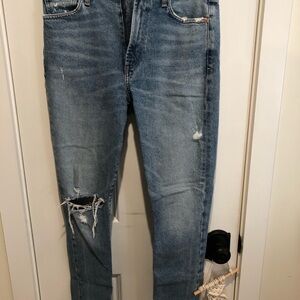 Citizens Of Humanity Light Blue Distressed Skinny Jeans